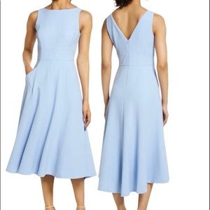 Eliza J Bateau neck fit and flare dress